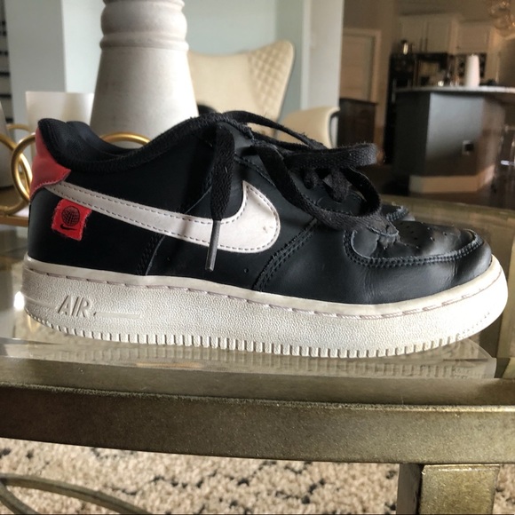 Black Nike Air Forces Size 4Y - Picture 3 of 7